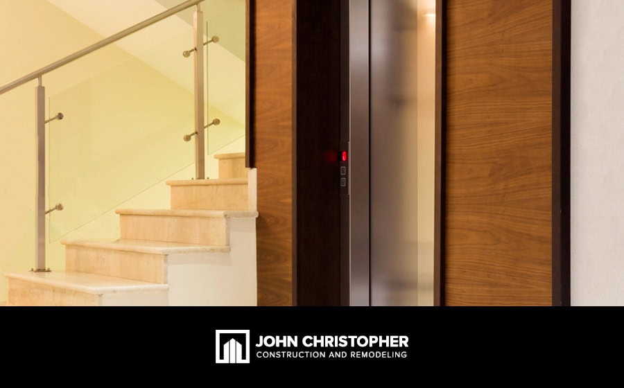 j c construction custom residential elevator installation in orange county