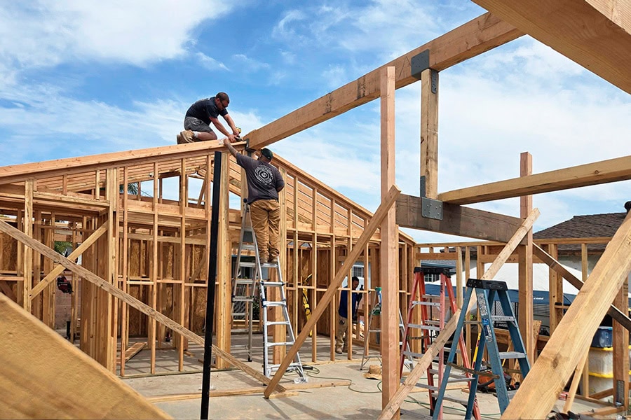 jcc adu builders ground up construction framing